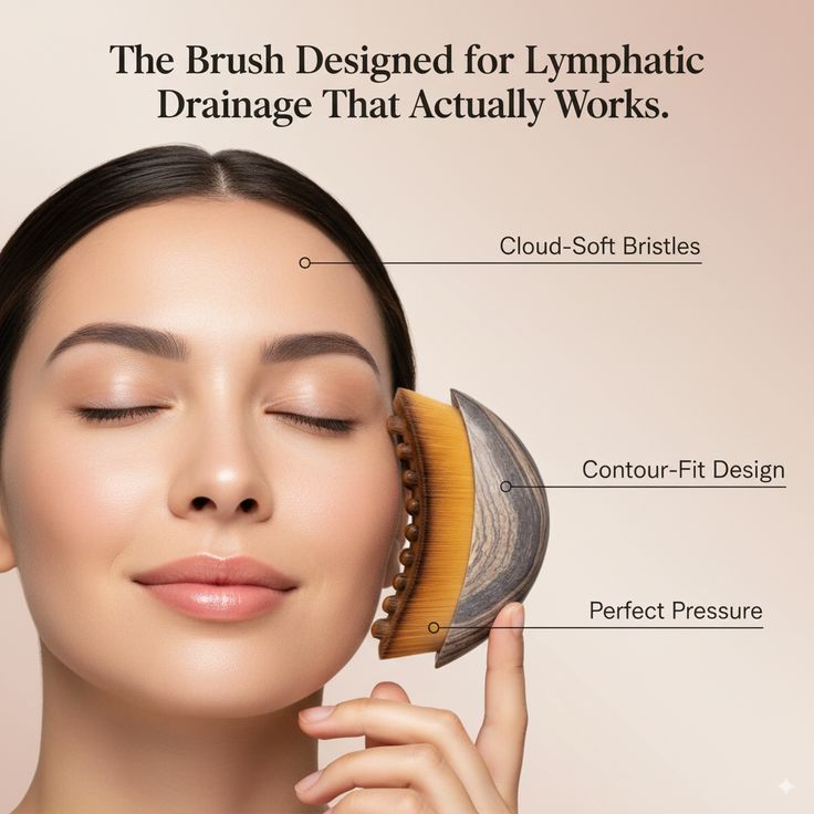 Lymphatic Contour Face Brush - Facial Massager for Jawline, Chin & Neck